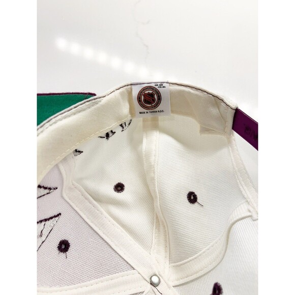 Vintage ANAHEIM MIGHTY DUCKS Logo Athletic SHARKTOOTH Snapback Hat NEW Old Stock - Picture 8 of 10